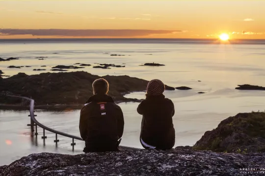 Two persons enjoying the view