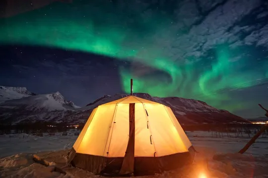 Picture of the lavvo in the night